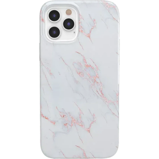 Subtle Blush | White and Pink Marble Case iPhone Case get.casely Classic iPhone 12 Pro