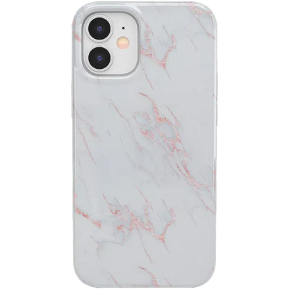 Subtle Blush | White and Pink Marble Case iPhone Case get.casely Classic iPhone 12 Mini