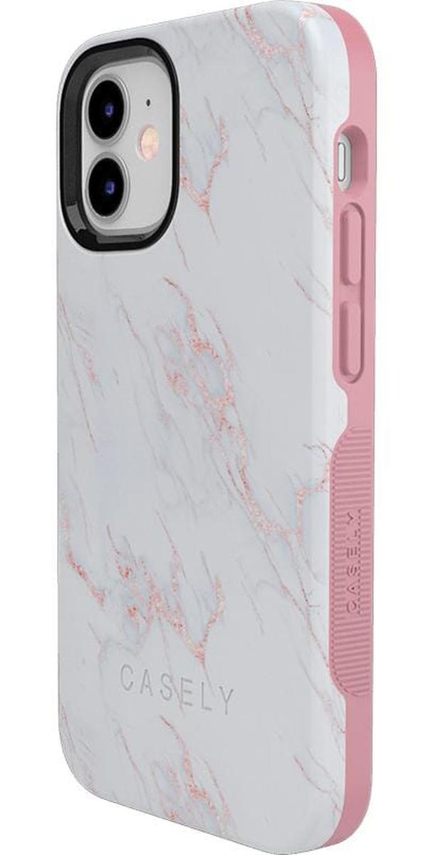 Subtle Blush | White and Pink Marble Case iPhone Case get.casely