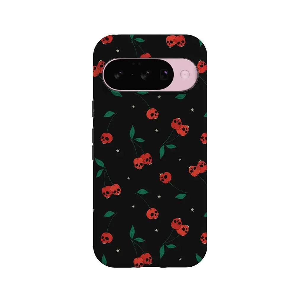Sweet Revenge | Cherry Skulls Case Phone Case Casetry Essential + MagSafe® Google Pixel 10