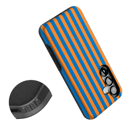 Go New York | Blue & Orange Stripes Case