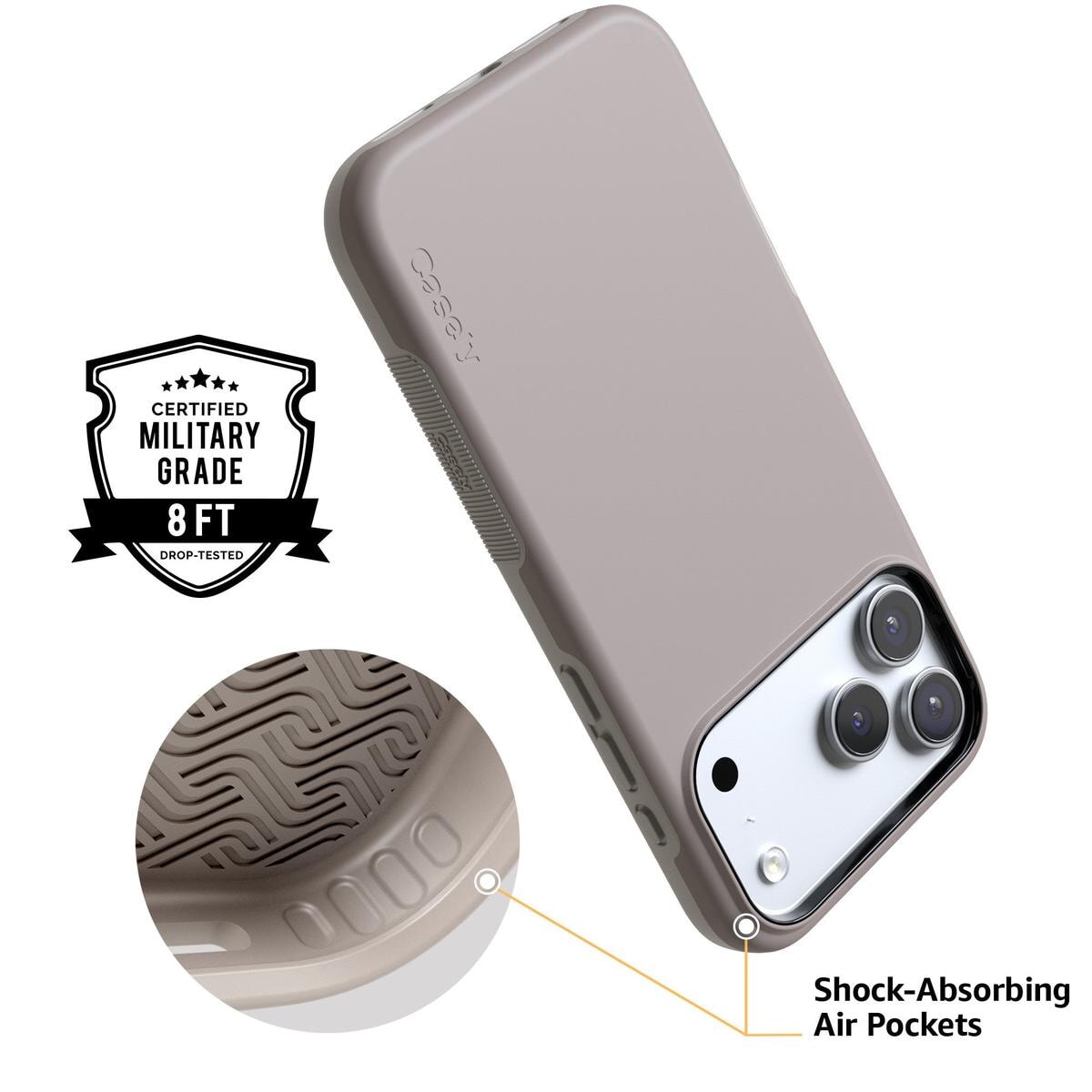 Taupe on Nude | Ultra-Protective Bold Case iPhone Case get.casely