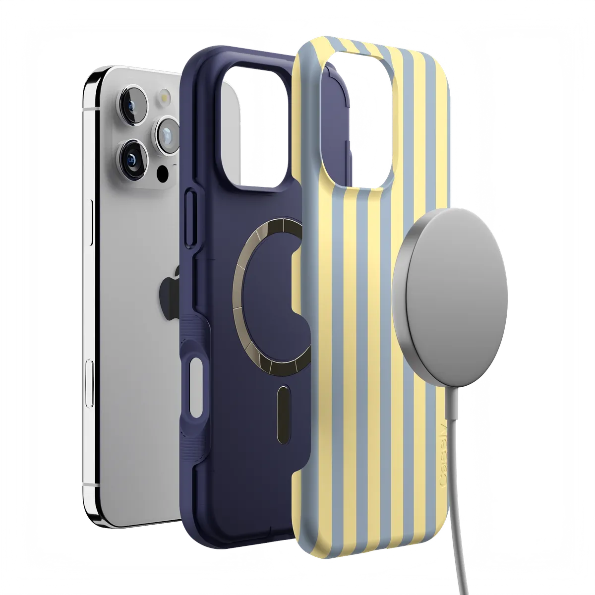 Coastline Stripes | Blue & Yellow Case