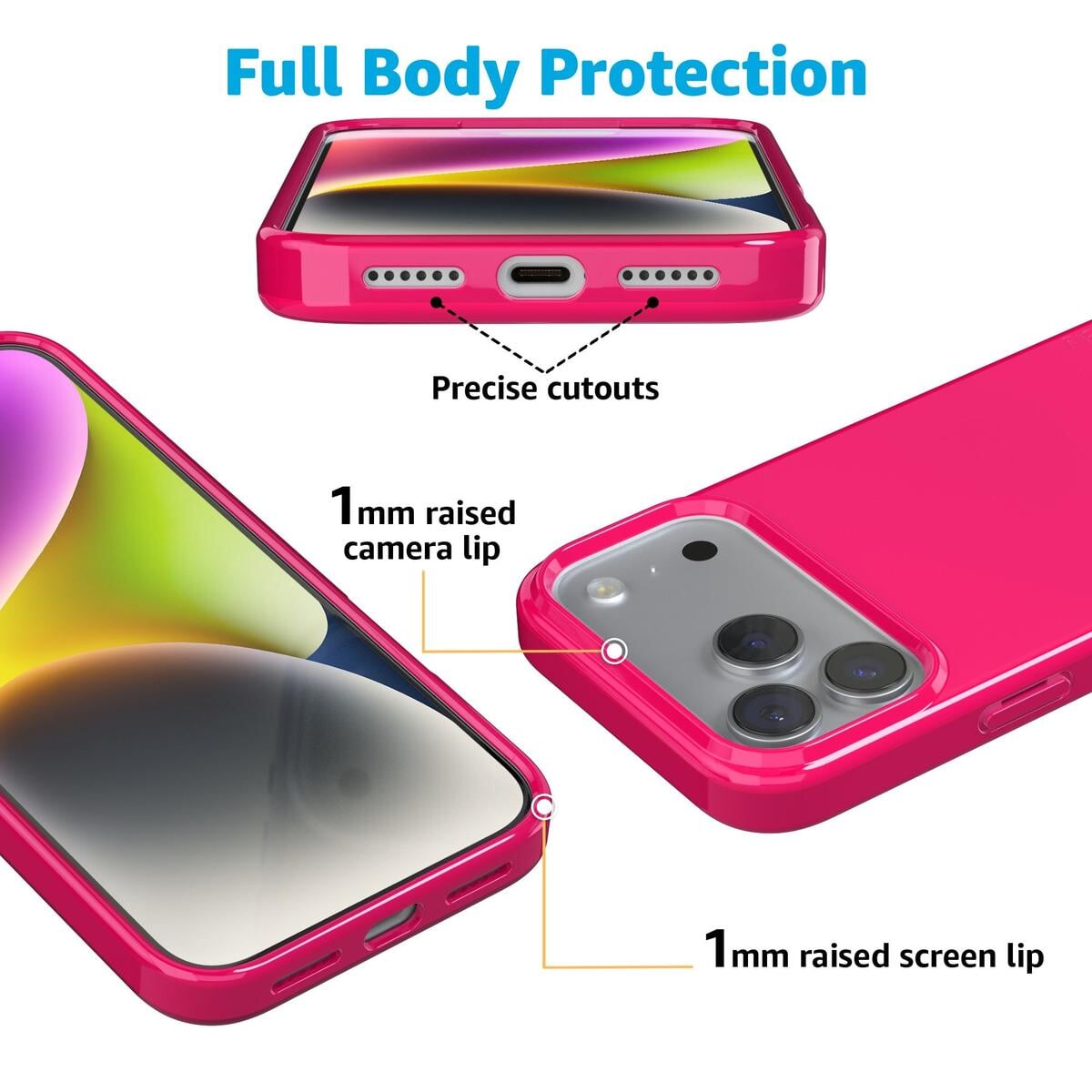 Think Pink | Solid Neon Pink Case iPhone Case get.casely