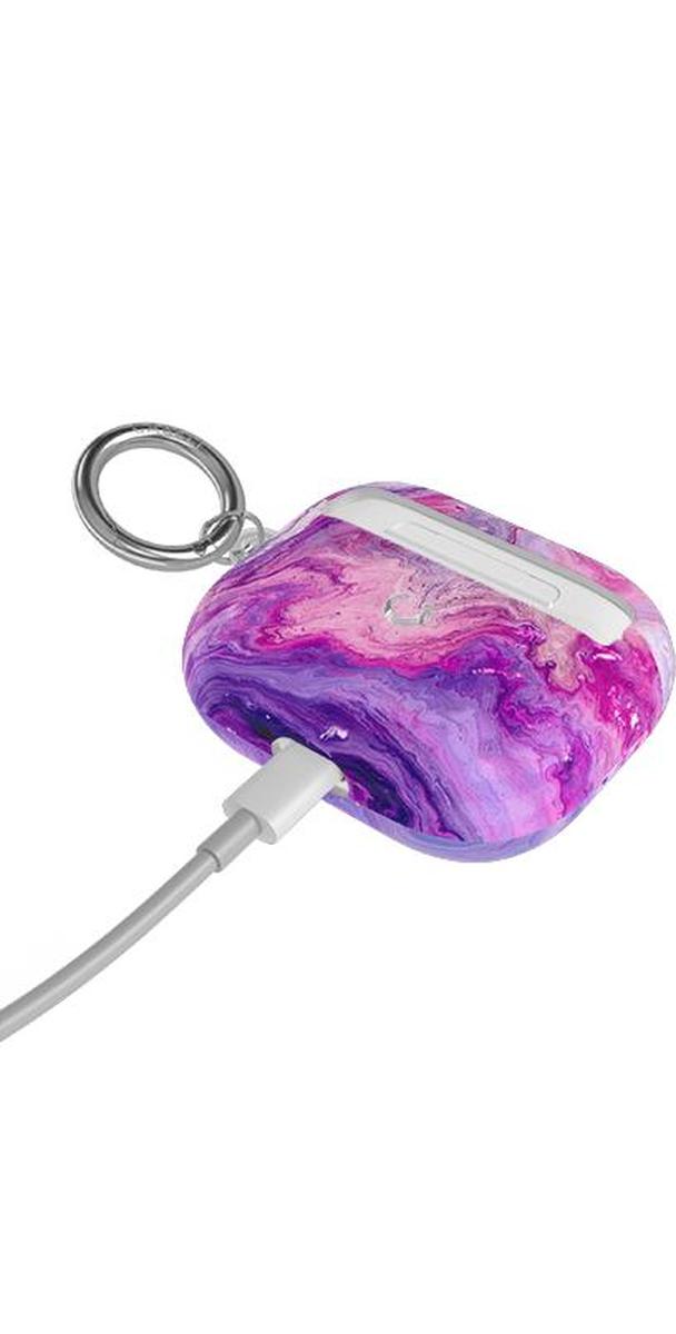 Tie Dying Over You | Purple Marble AirPods Case AirPods Case get.casely