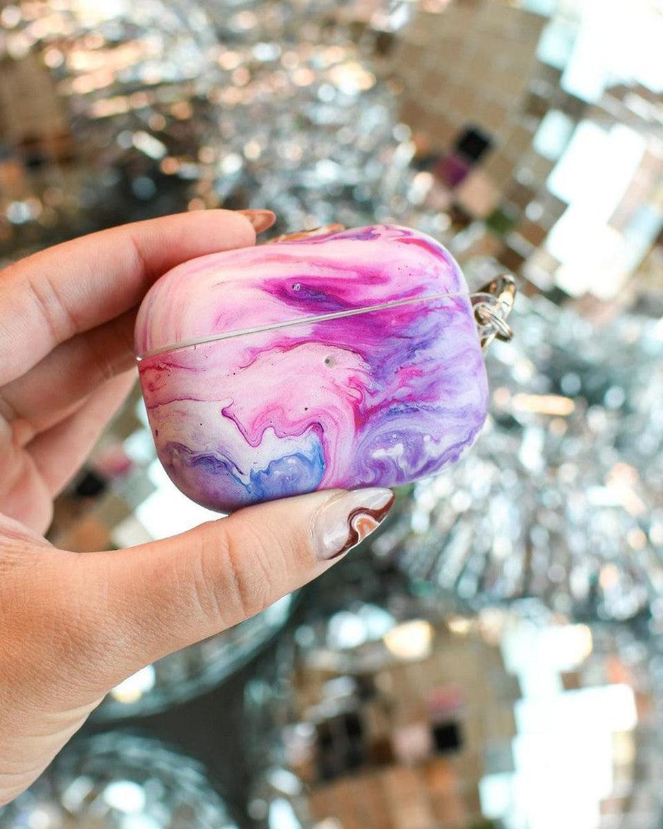 Tie Dying Over You | Purple Marble AirPods Case AirPods Case get.casely