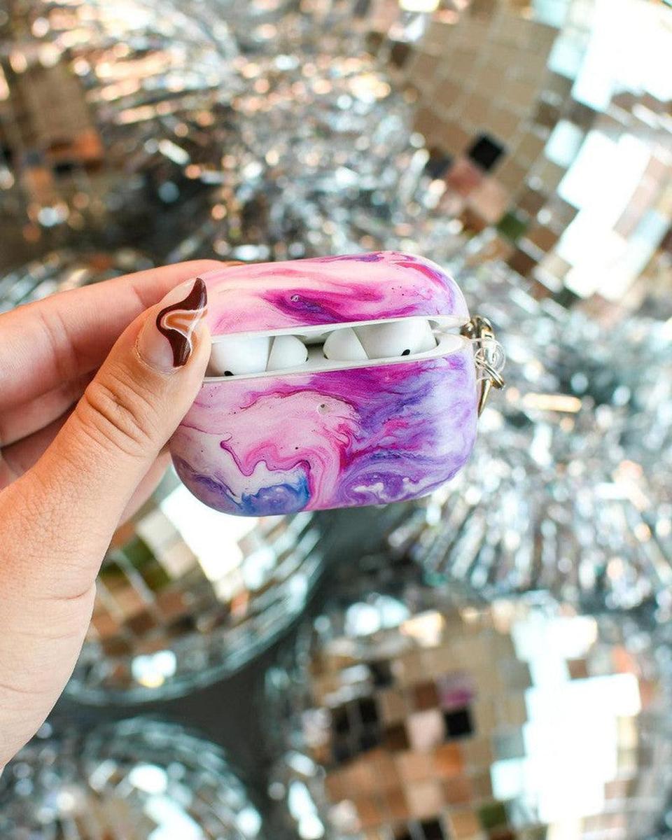 Tie Dying Over You | Purple Marble AirPods Case AirPods Case get.casely