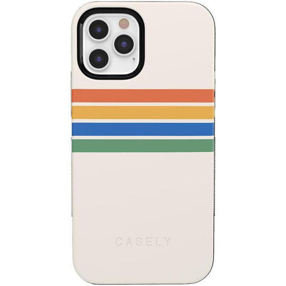 Totally Groovy | Rainbow Stripes Color Block Case iPhone Case get.casely Bold iPhone 12 Pro