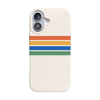 Totally Groovy | Rainbow Stripes Color Block Case iPhone Case get.casely Classic + MagSafe® iPhone 17
