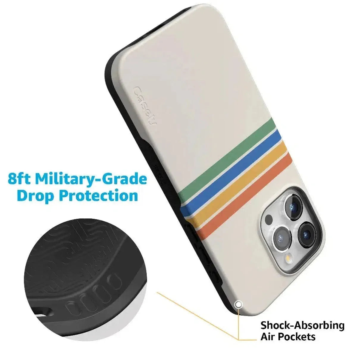 Totally Groovy | Rainbow Stripes Color Block Case iPhone Case get.casely
