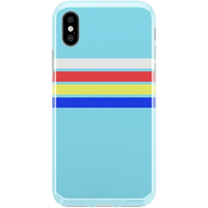 Totally Groovy | Teal Rainbow Stripes Color Block Case iPhone Case get.casely Classic iPhone XS Max