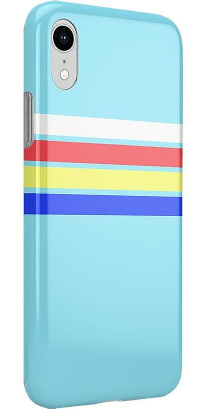 Totally Groovy | Teal Rainbow Stripes Color Block Case iPhone Case get.casely