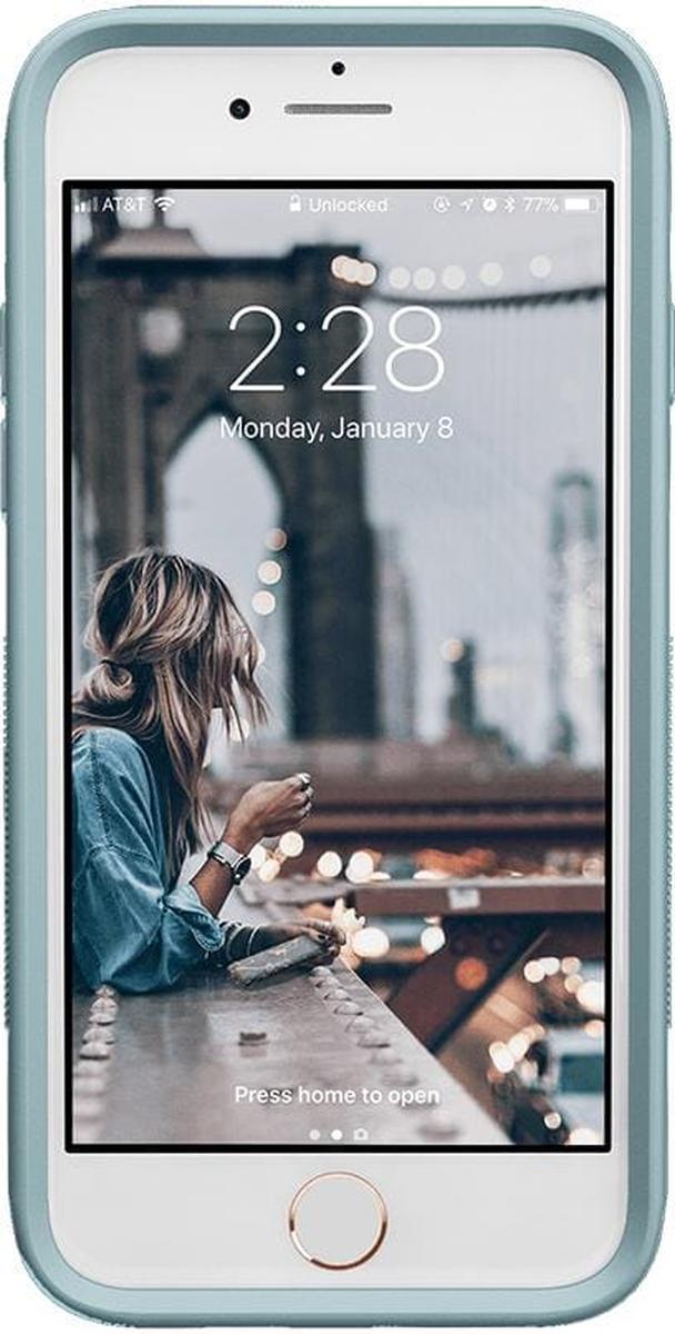 Totally Groovy | Teal Rainbow Stripes Color Block Case iPhone Case get.casely