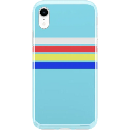 Totally Groovy | Teal Rainbow Stripes Color Block Case iPhone Case get.casely