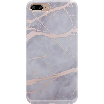 Touch of Lavender | Lavender Gray & Rose Gold Marble Case iPhone Case get.casely Classic iPhone 8 Plus