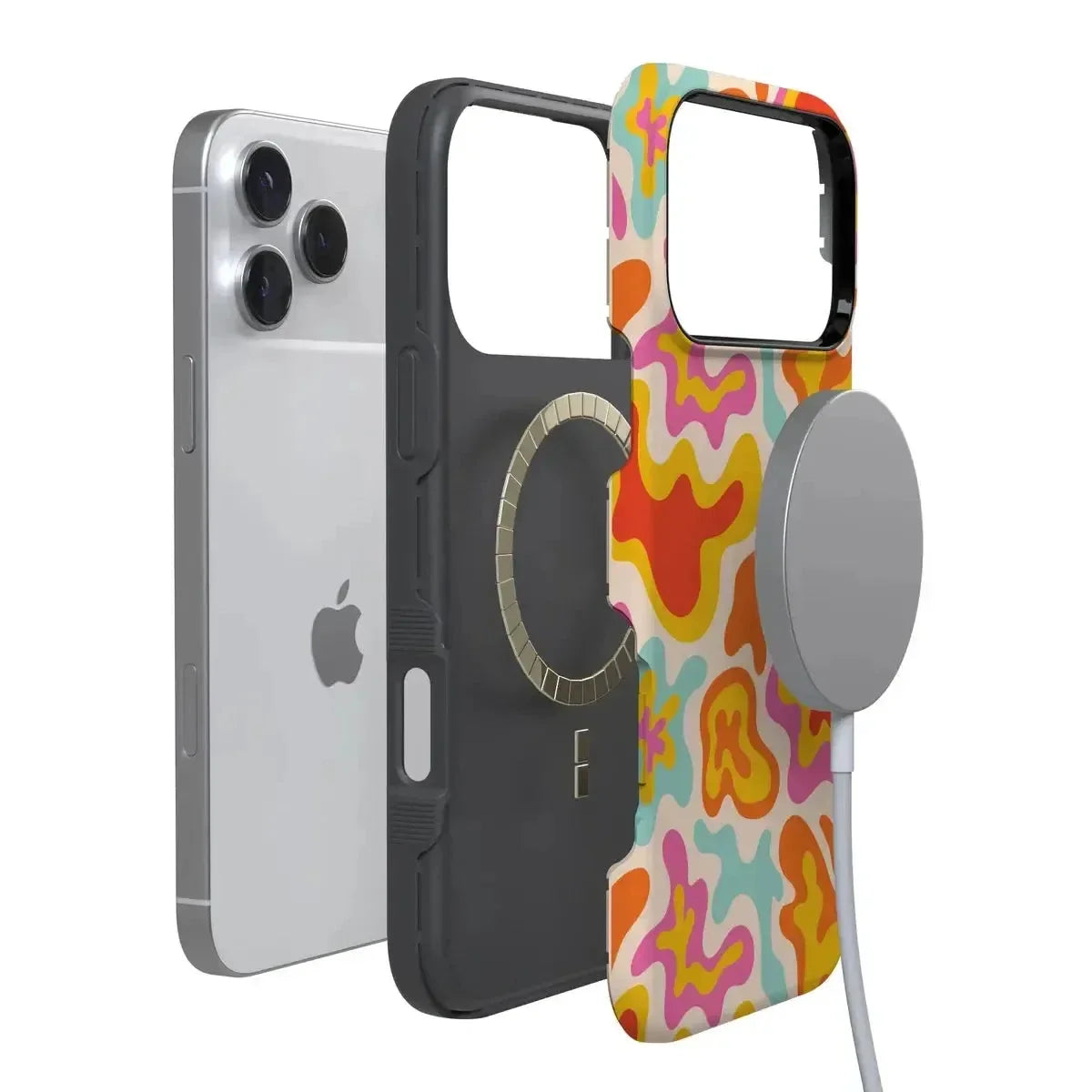Tropical Color Splash | Abstract Retro Case iPhone Case get.casely