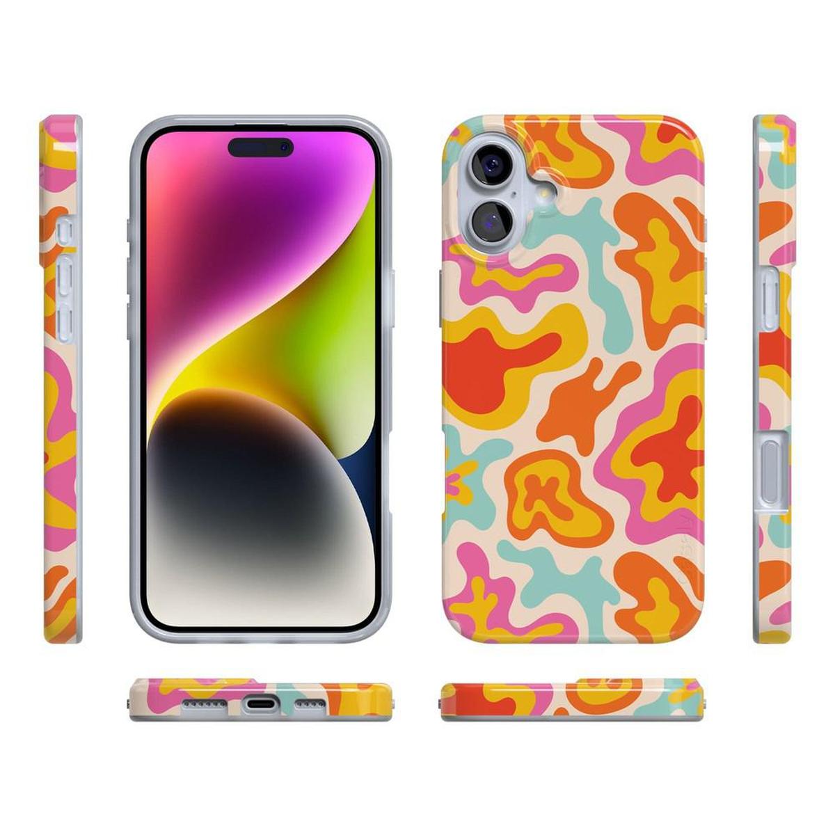 Tropical Color Splash | Abstract Retro Case iPhone Case get.casely