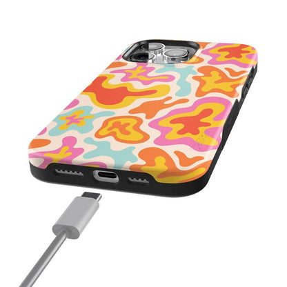 Tropical Color Splash | Abstract Retro Case iPhone Case get.casely