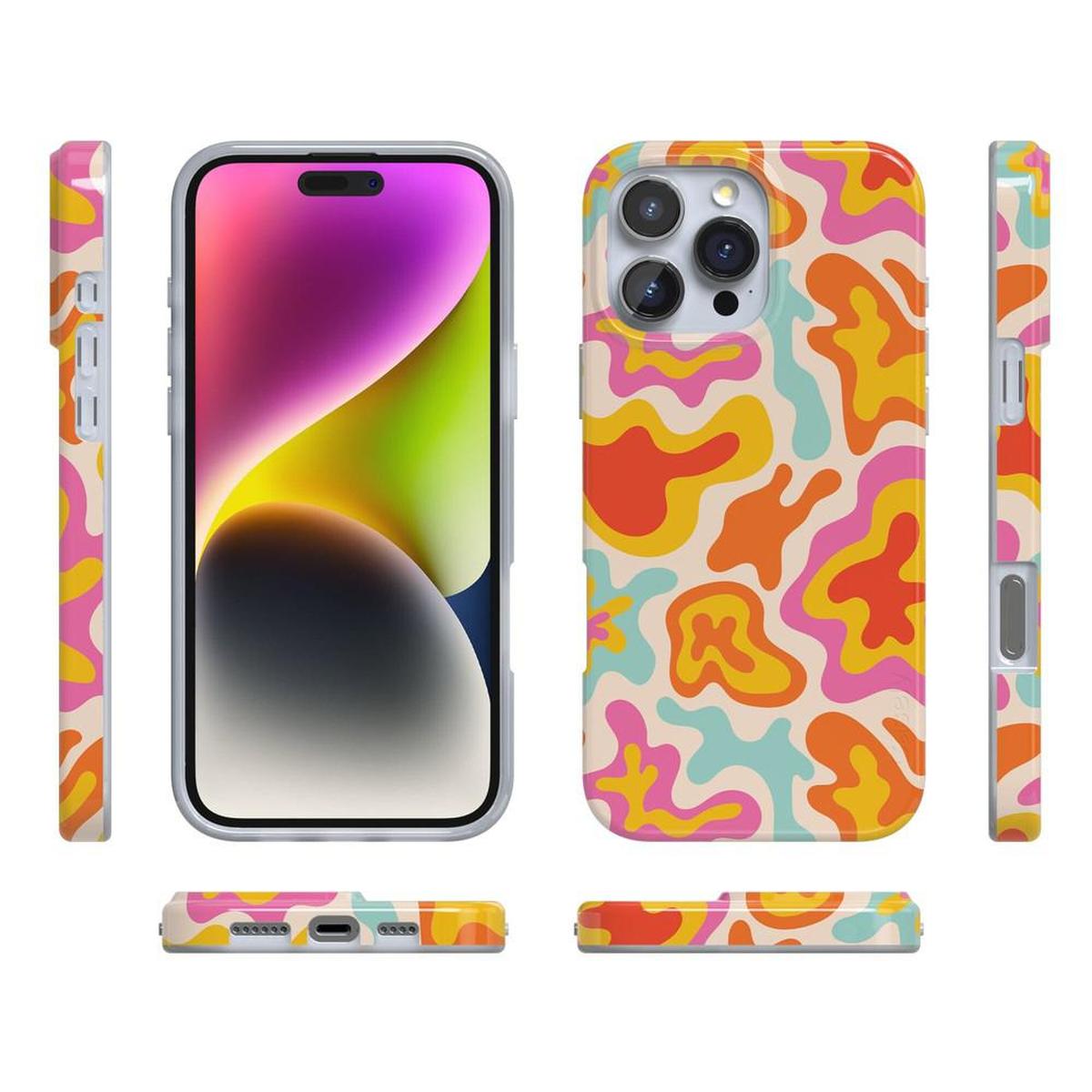 Tropical Color Splash | Abstract Retro Case iPhone Case get.casely