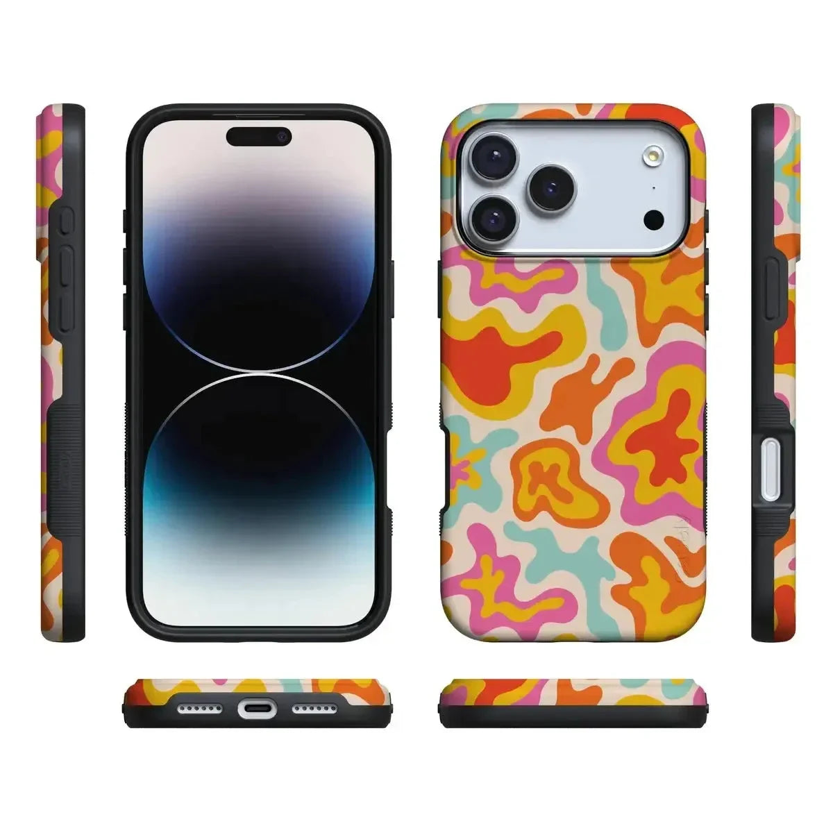 Tropical Color Splash | Abstract Retro Case iPhone Case get.casely