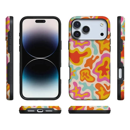 Tropical Color Splash | Abstract Retro Case iPhone Case get.casely