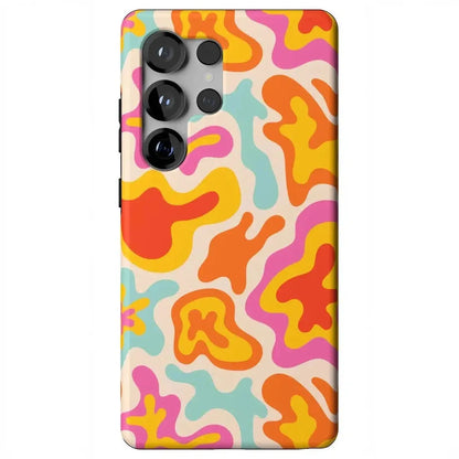 Tropical Color Splash | Abstract Retro Samsung Case Samsung Case Casetry Essential + MagSafe® Galaxy S25 Ultra