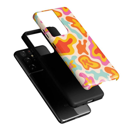 Tropical Color Splash | Abstract Retro Samsung Case Samsung Case Casetry