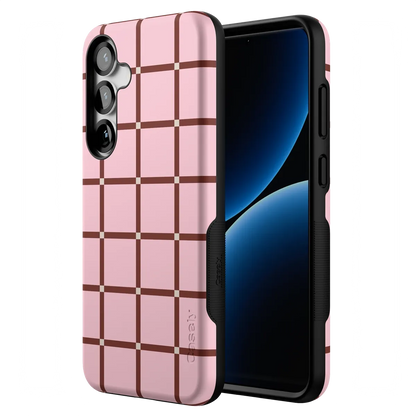 Uptown Gridlock | Pink Checkerboard Case