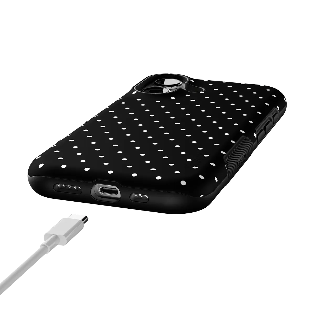 On the Dot | White Polka Dot Case