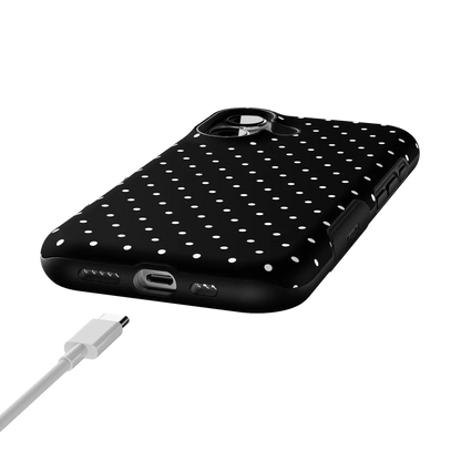 On the Dot | White Polka Dot Case