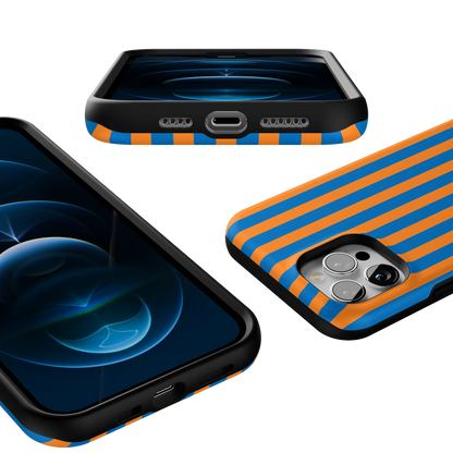 Go New York | Blue & Orange Stripes Case