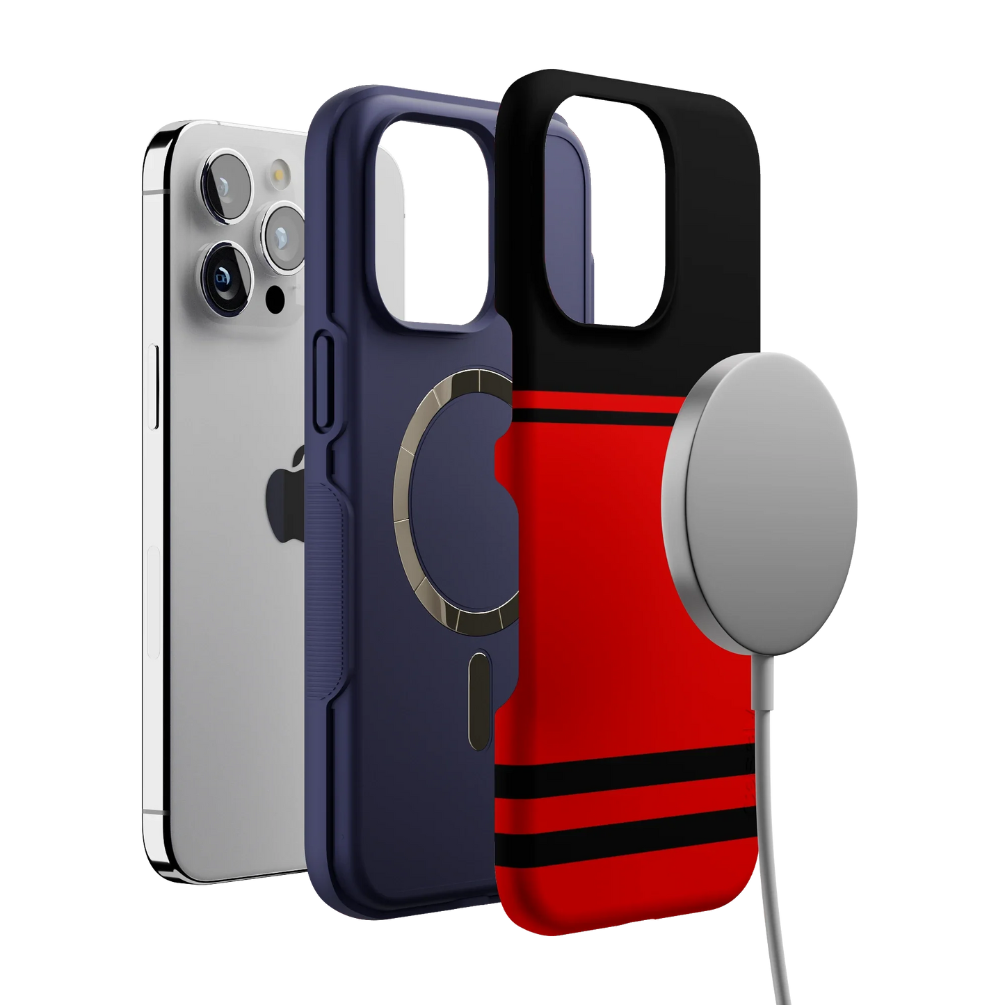 Storm Warning | Black & Red Stripes Case