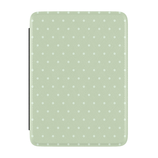 On the Dot | Green Polka Dot Kindle Case