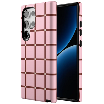 Uptown Gridlock | Pink Checkerboard Case