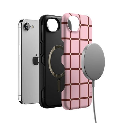 Uptown Gridlock | Pink Checkerboard Case