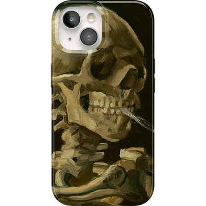 Van Gogh | Skull of a Skeleton with Burning Cigarette Phone Case iPhone Case Van Gogh Museum Classic + MagSafe® iPhone 15
