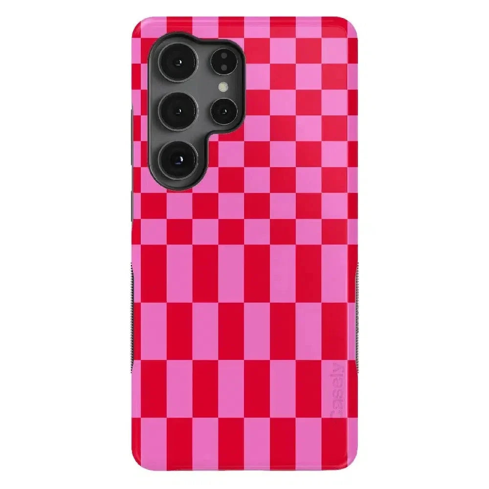 Vibe Check | Pink Checkerboard Case Phone Case Casetry Bold Flex + MagSafe® Galaxy S25 Ultra