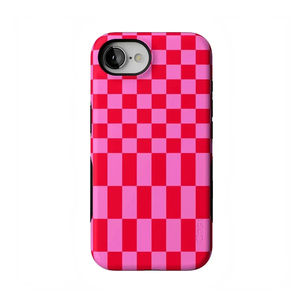 Vibe Check | Pink Checkerboard Case Phone Case Casetry Bold Flex + MagSafe® iPhone 16e