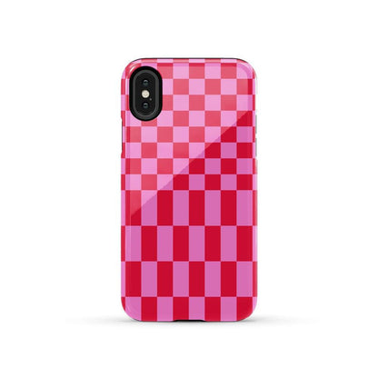 Vibe Check | Pink Checkerboard Case Phone Case Casetry Essential iPhone X / XS