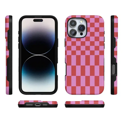 Vibe Check | Pink Checkerboard Case Phone Case Casetry