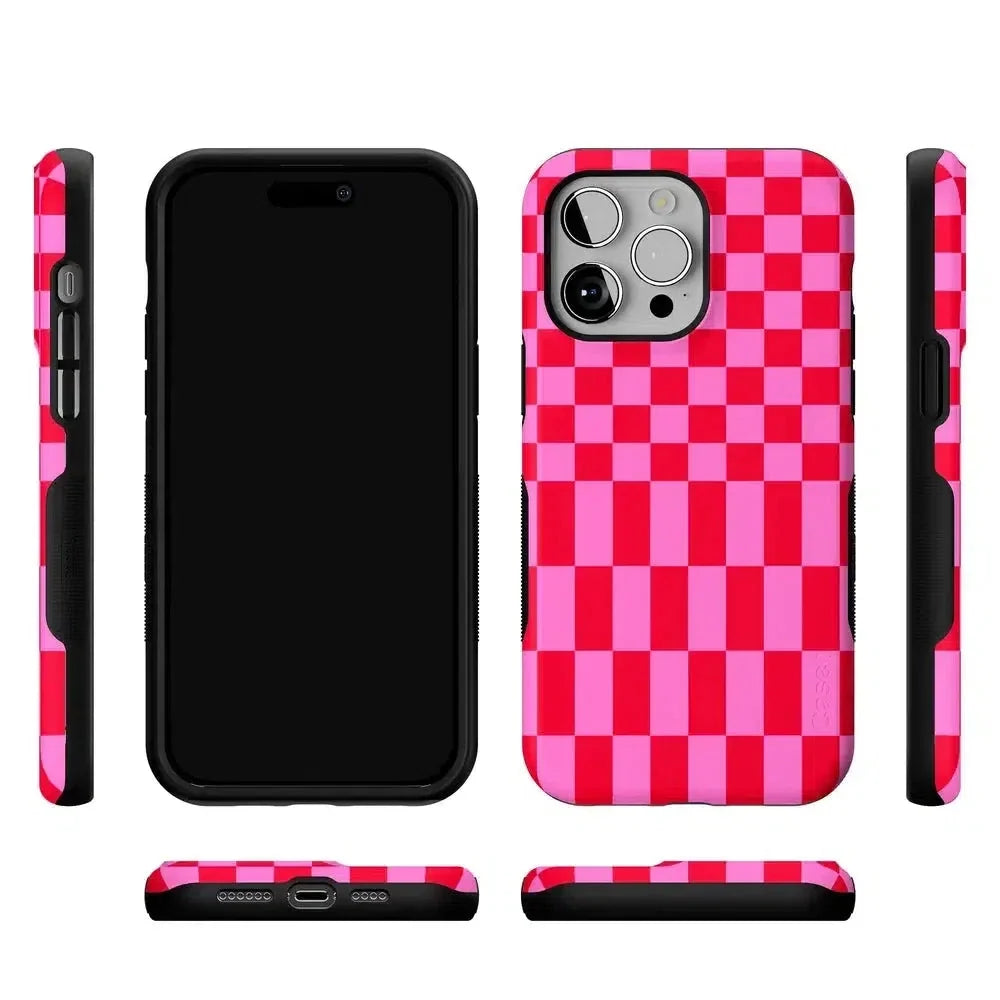 Vibe Check | Pink Checkerboard Case Phone Case Casetry