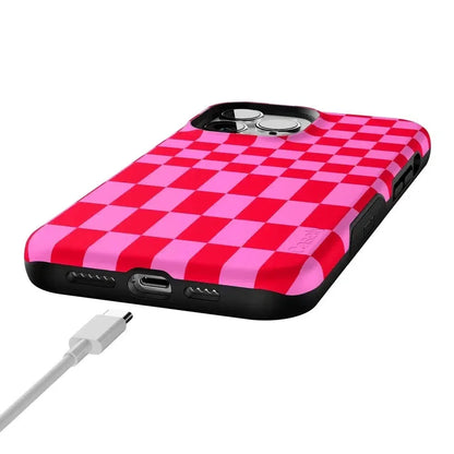 Vibe Check | Pink Checkerboard Case Phone Case Casetry
