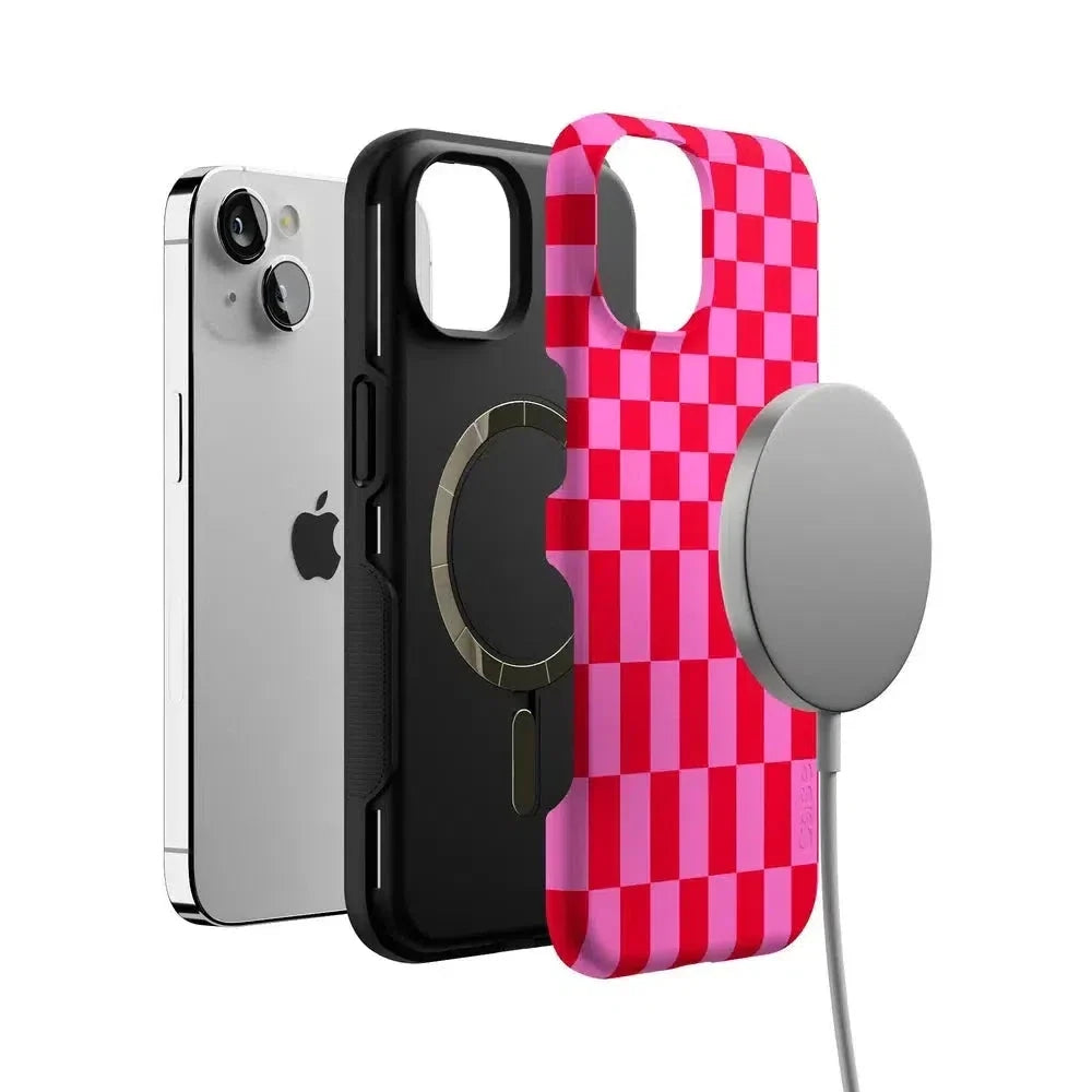 Vibe Check | Pink Checkerboard Case Phone Case Casetry