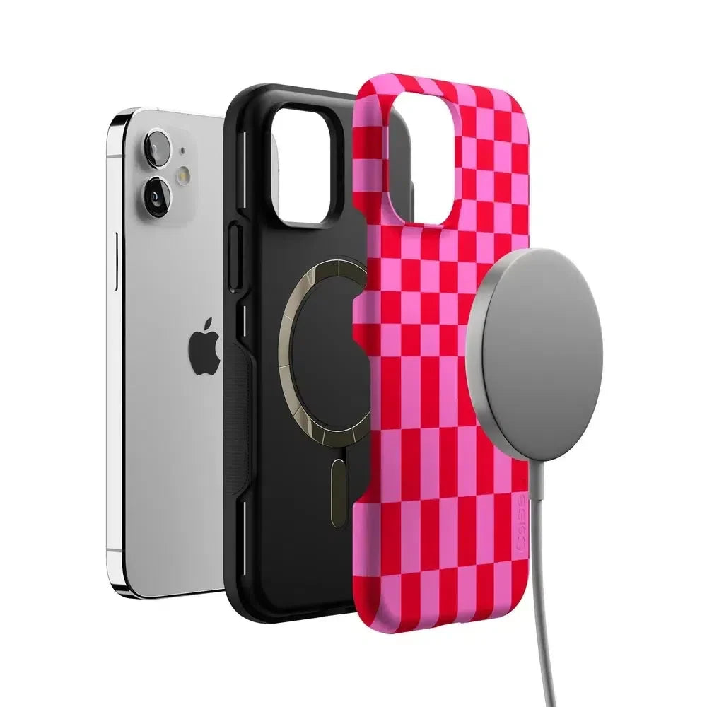Vibe Check | Pink Checkerboard Case Phone Case Casetry