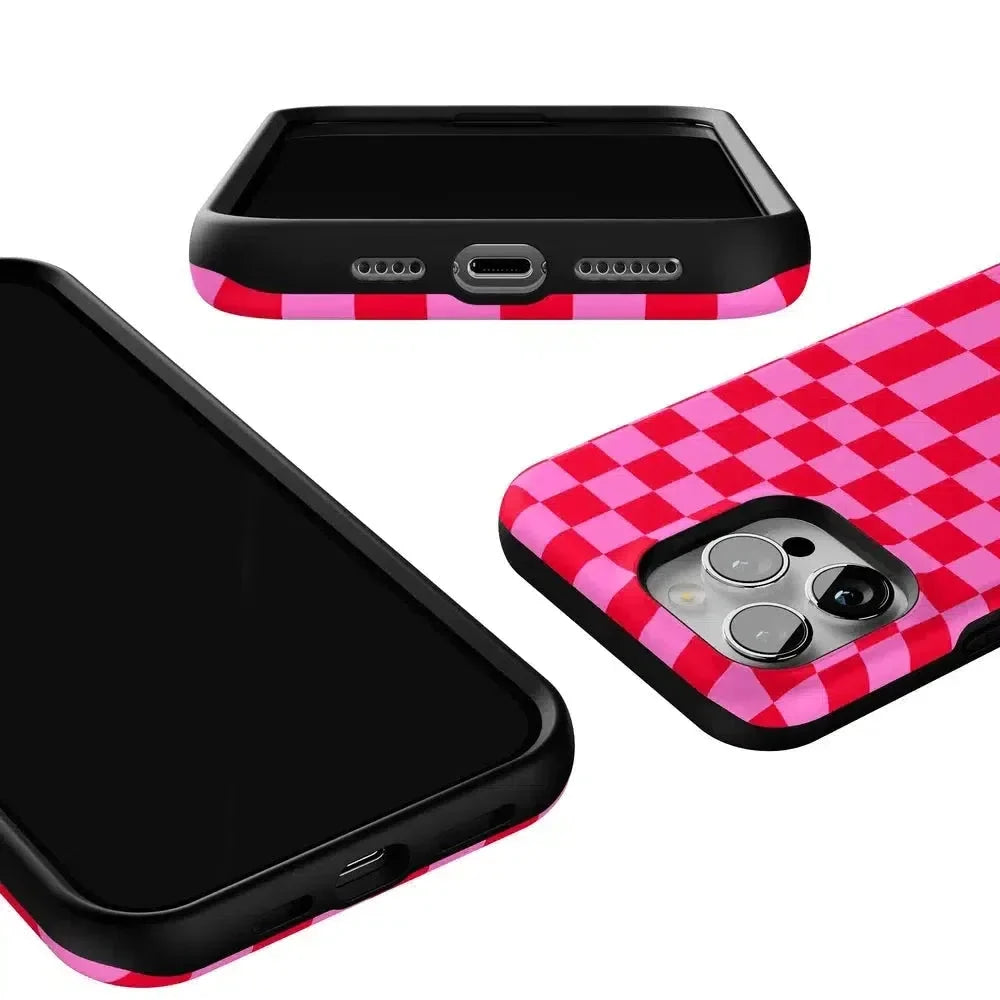 Vibe Check | Pink Checkerboard Case Phone Case Casetry