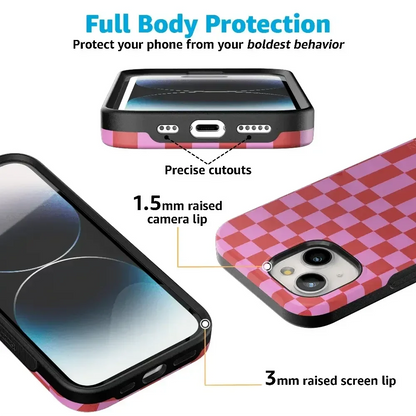 Vibe Check | Pink Checkerboard Case Phone Case Casetry