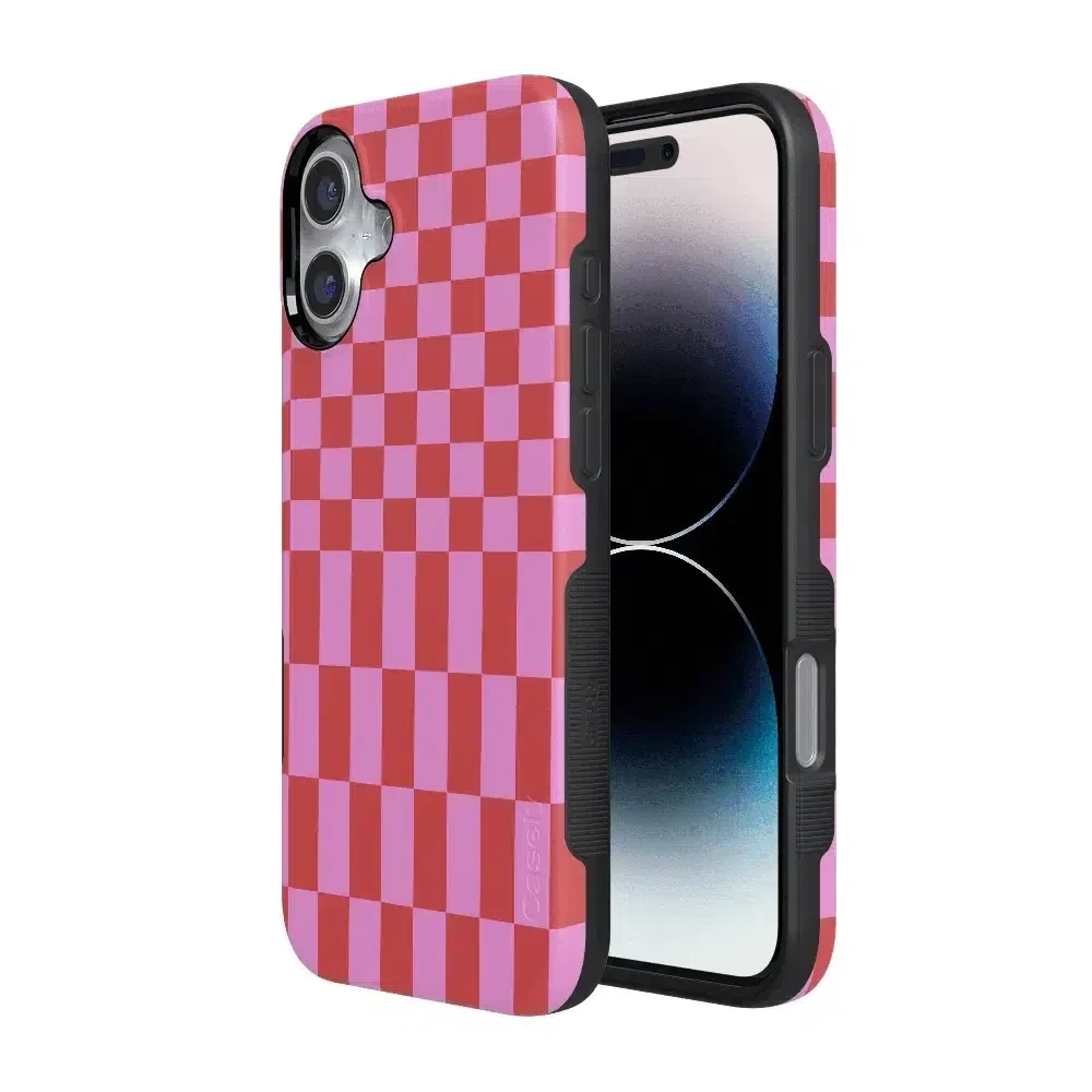 Vibe Check | Pink Checkerboard Case Phone Case Casetry