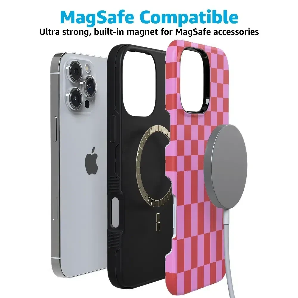 Vibe Check | Pink Checkerboard Case Phone Case Casetry