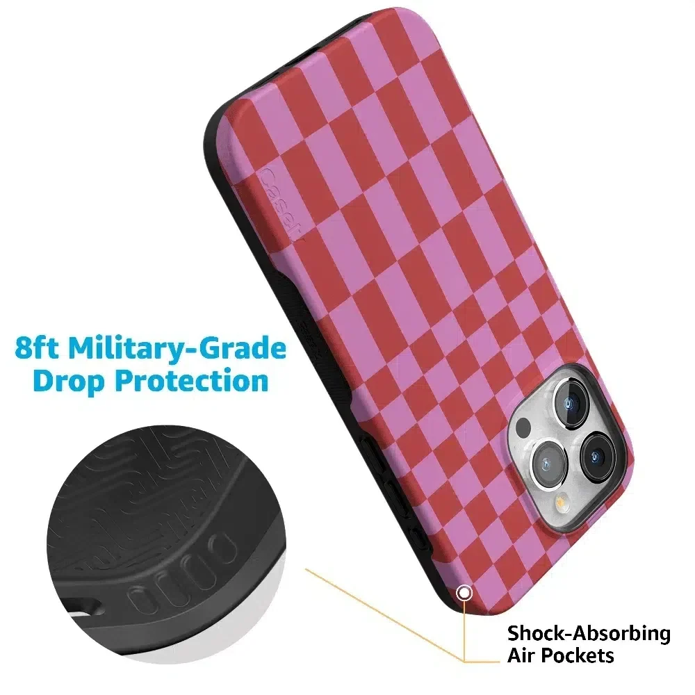 Vibe Check | Pink Checkerboard Case Phone Case Casetry