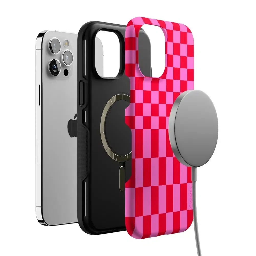 Vibe Check | Pink Checkerboard Case Phone Case Casetry